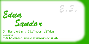 edua sandor business card